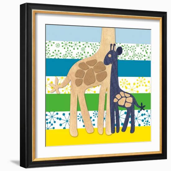 Giraffe Family-Z Studio-Framed Art Print