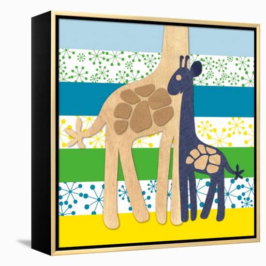 Giraffe Family-Z Studio-Framed Stretched Canvas