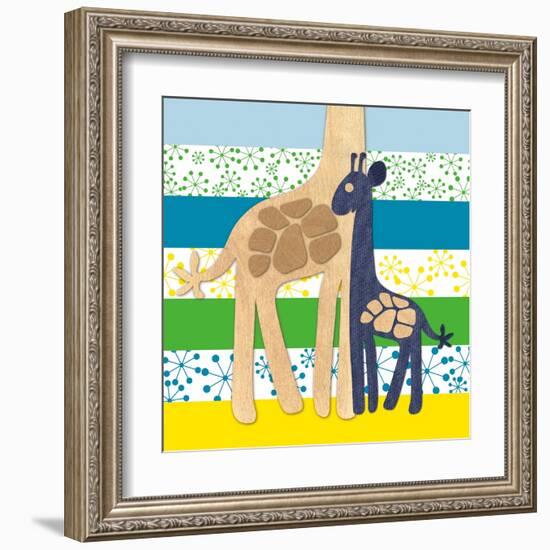 Giraffe Family-Z Studio-Framed Art Print