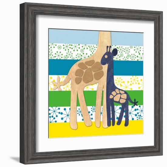 Giraffe Family-Z Studio-Framed Art Print