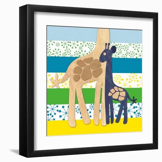 Giraffe Family-Z Studio-Framed Art Print