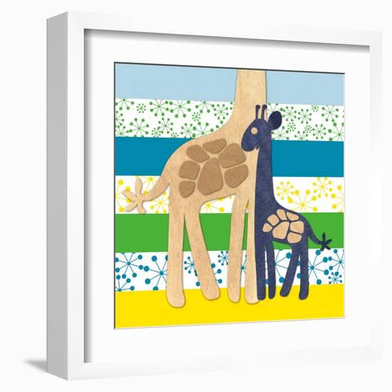 Giraffe Family-Z Studio-Framed Art Print