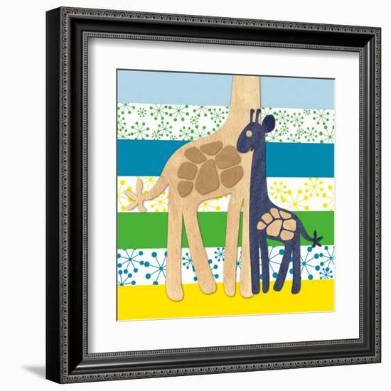 Giraffe Family-Z Studio-Framed Art Print