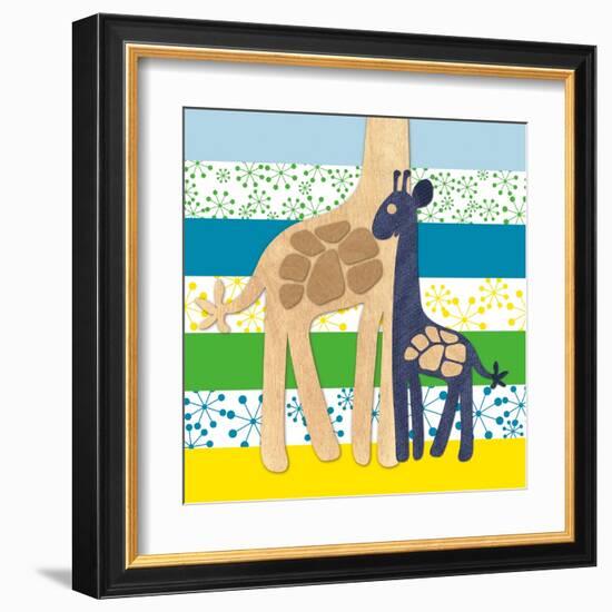 Giraffe Family-Z Studio-Framed Art Print