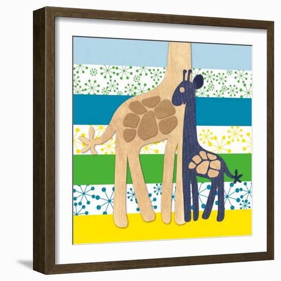 Giraffe Family-Z Studio-Framed Premium Giclee Print