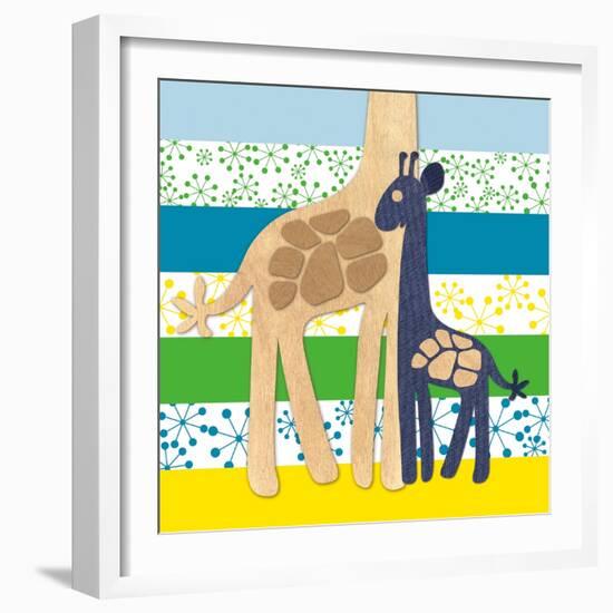 Giraffe Family-Z Studio-Framed Premium Giclee Print