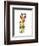 Giraffe Giselle-Lucy Cloud-Framed Art Print