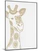 Giraffe Gold-Pam Varacek-Mounted Art Print