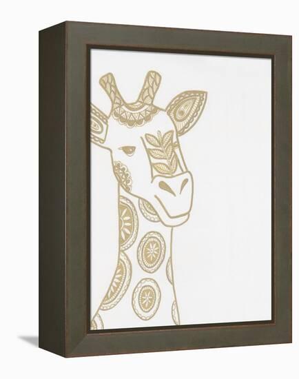 Giraffe Gold-Pam Varacek-Framed Stretched Canvas