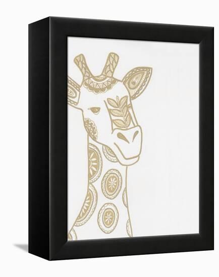 Giraffe Gold-Pam Varacek-Framed Stretched Canvas