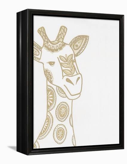 Giraffe Gold-Pam Varacek-Framed Stretched Canvas