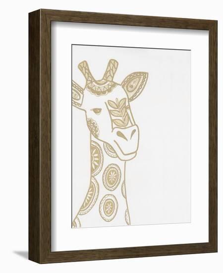 Giraffe Gold-Pam Varacek-Framed Premium Giclee Print