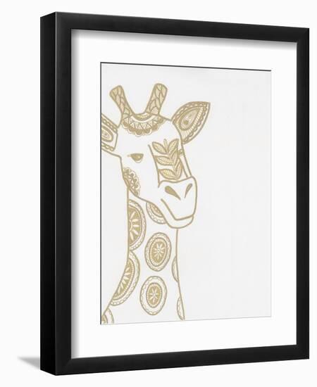 Giraffe Gold-Pam Varacek-Framed Premium Giclee Print