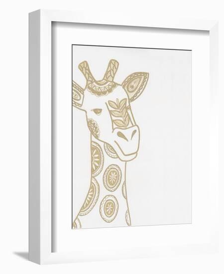 Giraffe Gold-Pam Varacek-Framed Premium Giclee Print