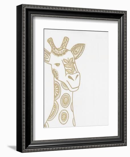 Giraffe Gold-Pam Varacek-Framed Premium Giclee Print