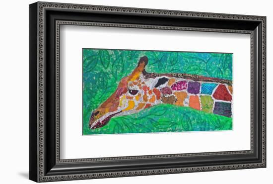 Giraffe Green-null-Framed Premium Giclee Print