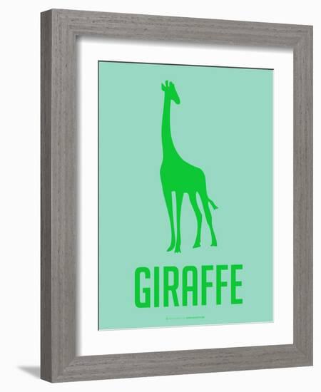 Giraffe Green-NaxArt-Framed Art Print