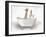 Giraffe In Bathtub-Matthew Piotrowicz-Framed Art Print