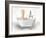 Giraffe In Bathtub-Matthew Piotrowicz-Framed Art Print