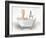 Giraffe In Bathtub-Matthew Piotrowicz-Framed Art Print