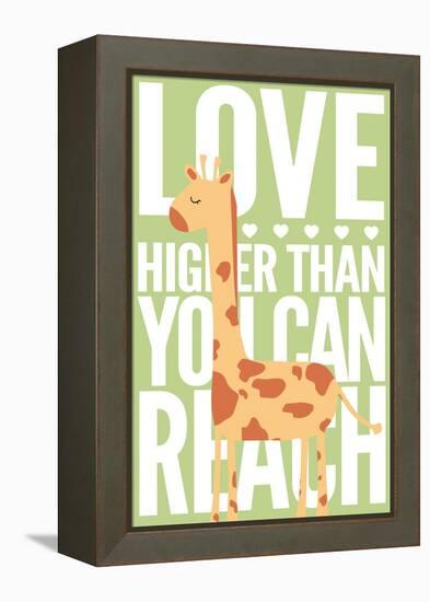 Giraffe - Infant Sentiment - Green-Lantern Press-Framed Stretched Canvas