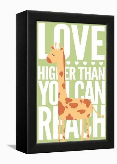 Giraffe - Infant Sentiment - Green-Lantern Press-Framed Stretched Canvas