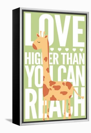 Giraffe - Infant Sentiment - Green-Lantern Press-Framed Stretched Canvas