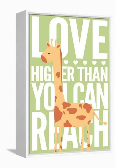 Giraffe - Infant Sentiment - Green-Lantern Press-Framed Stretched Canvas