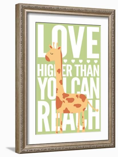 Giraffe - Infant Sentiment - Green-Lantern Press-Framed Art Print