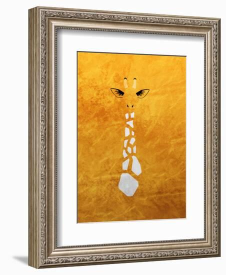 Giraffe - Jethro Wilson Contemporary Wildlife Print-Jethro Wilson-Framed Art Print