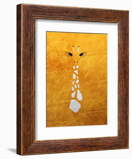 Giraffe - Jethro Wilson Contemporary Wildlife Print-Jethro Wilson-Framed Art Print