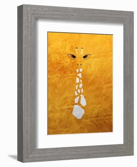 Giraffe - Jethro Wilson Contemporary Wildlife Print-Jethro Wilson-Framed Art Print