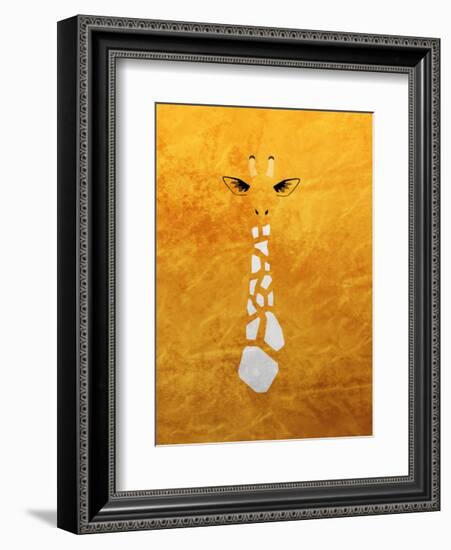 Giraffe - Jethro Wilson Contemporary Wildlife Print-Jethro Wilson-Framed Art Print