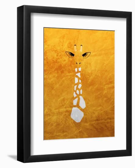 Giraffe - Jethro Wilson Contemporary Wildlife Print-Jethro Wilson-Framed Art Print