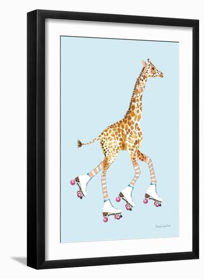 Giraffe Joy Ride II-Mercedes Lopez Charro-Framed Art Print