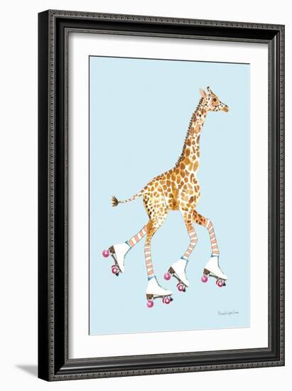 Giraffe Joy Ride II-Mercedes Lopez Charro-Framed Art Print