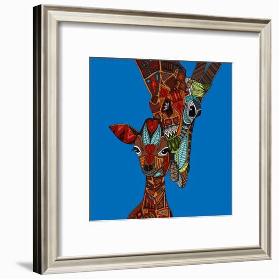 Giraffe Love-Sharon Turner-Framed Art Print