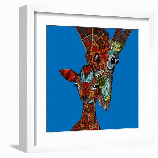 Giraffe Love-Sharon Turner-Framed Art Print