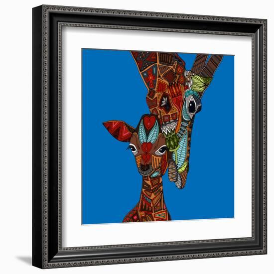 Giraffe Love-Sharon Turner-Framed Art Print