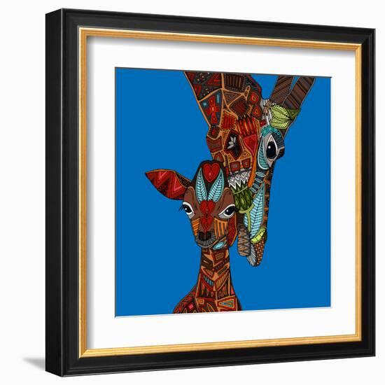 Giraffe Love-Sharon Turner-Framed Art Print