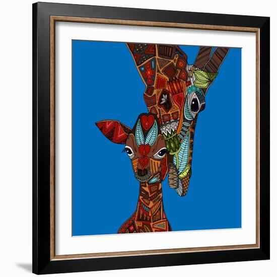 Giraffe Love-Sharon Turner-Framed Art Print