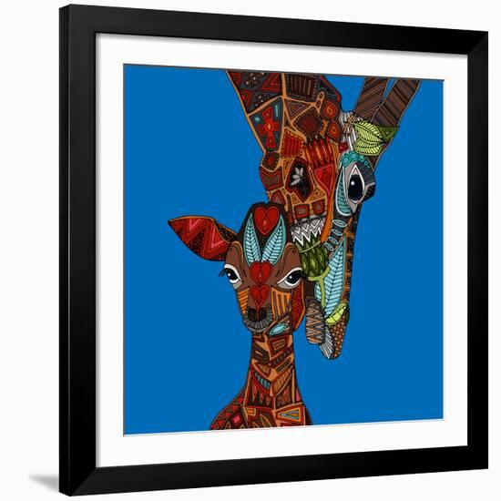 Giraffe Love-Sharon Turner-Framed Art Print