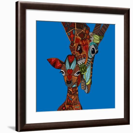 Giraffe Love-Sharon Turner-Framed Art Print