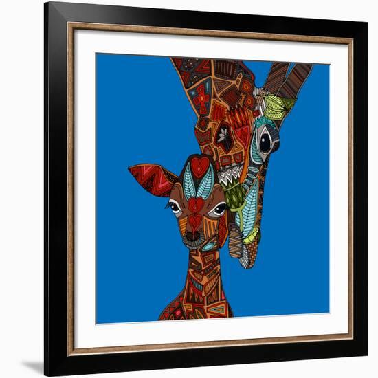 Giraffe Love-Sharon Turner-Framed Giclee Print