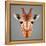 Giraffe Low Poly Portrait-kakmyc-Framed Stretched Canvas
