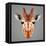 Giraffe Low Poly Portrait-kakmyc-Framed Stretched Canvas