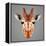 Giraffe Low Poly Portrait-kakmyc-Framed Stretched Canvas