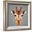 Giraffe Low Poly Portrait-kakmyc-Framed Premium Giclee Print