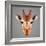 Giraffe Low Poly Portrait-kakmyc-Framed Premium Giclee Print