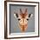 Giraffe Low Poly Portrait-kakmyc-Framed Premium Giclee Print